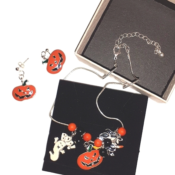 BOO!!   HALLOWEEN Necklace & Earrings SET! - Picture 9 of 12